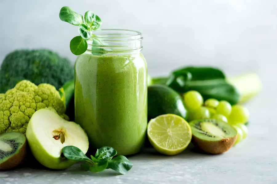 Nutritional-Counseling-Clinic A tableau of healthy green fruits and vegetables and juices. Get nutritional counseling from David Garcia, D.O. in Nashville Metro.