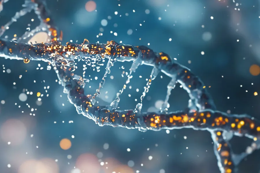 3D illustration of a DNA spiral. Schedule regenerative medicine treatment from David Garcia, D.O. in Nashville Metro.